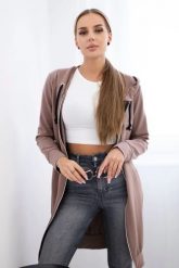 Bluza sukienkowa z kapturem cappuccino. Bluzy damskie KESI, l, bez wzorów, z bawełny, bez ramiączek, z kapturem. Za 234.40 zł.