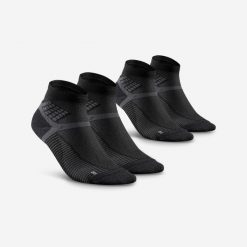 Skarpety turystyczne Quechua Hike 500 mid x 2. Czarne skarpety męskie QUECHUA, bez wzorów, z elastanu. Za 59.99 zł.