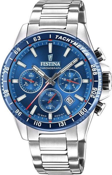 Zegarek Festina Zegarek męski Festina F20560-3 srebrny. Szare zegarki męskie Festina, bez wzorów, srebrne. Za 765.06 zł.