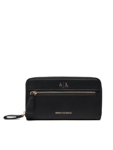 Armani Exchange Portfel XW002124 AF17117 UC001 Czarny. Czarne portfele damskie Armani Exchange, ze skóry. Za 429.99 zł.