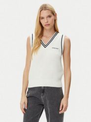 Guess Jeans Sweter W5GR02 Z3HM1 Écru Regular Fit. Swetry nierozpinane damskie Guess Jeans, l, z aplikacjami, z bawełny, bez kołnierzyka, bez ramiączek. Za 149.00 zł.