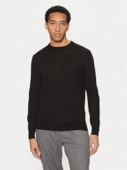 Guess Sweter 170947 Czarny Classic Fit. Czarne swetry męskie Guess, m, z aplikacjami, z wełny, bez kołnierzyka, bez ramiączek. Za 399.99 zł.