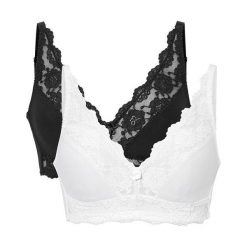 Cellbes Biustonosz 2 Pack czarny biały female czarny/biały 75B. Białe bielizna sportowa damska Cellbes, bez wzorów, z koronki. Za 159.00 zł.