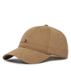 Czapka z daszkiem Tommy Hilfiger. Brązowe czapki damskie Tommy Hilfiger, bez wzorów. Za 169.99 zł.