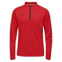 Czerwona męska bluza Hummel Tech Move Half Zip. Czerwone bluzy męskie Hummel, m, bez wzorów, sportowe, bez ramiączek, bez kaptura. Za 231.99 zł.