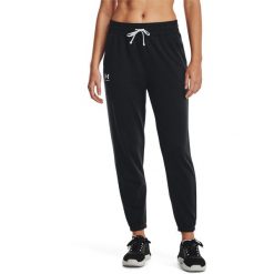 Spodnie sportowe damskie Under Armour Rival Terry Jogger. Białe spodnie dresowe damskie Under Armour, bez wzorów, z dresówki, sportowe, długie. Za 283.00 zł.