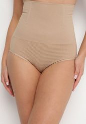 Beżowa Bielizna Modelująca Majtki Figi z Wysokim Stanem Ellaris. Brązowa majtki damskie Born2be. Za 19.99 zł.