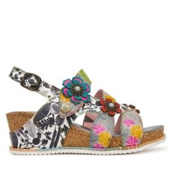 Sandały Laura Vita. Sandały damskie Laura Vita, bez wzorów, bez obcasa, na koturnie, bez zapięcia. Za 459.99 zł.