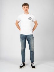 Diesel Jeansy "D-Strukt" | A03558-09E15 | Kobieta | Niebieski. Niebieskie jeansy damskie Diesel, bez wzorów, z bawełny, eleganckie. W wyprzedaży za 549.00 zł.