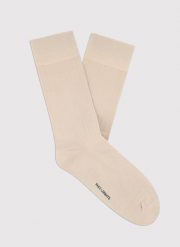 PAKO LORENTE - Gładkie beżowe skarpety w prążek. Brązowe skarpety męskie Pako Lorente, bez wzorów. Za 39.99 zł.