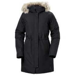Parka damska Helly Hansen Senja. Czarne parki damskie Helly Hansen, na zimę, bez wzorów, bez kaptura. W wyprzedaży za 1,280.85 zł.