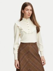 Luisa Spagnoli Sweter Maratea 100501 Kremowy Regular Fit. Białe swetry nierozpinane damskie Luisa Spagnoli, l, bez wzorów, z wełny, bez kołnierzyka, bez ramiączek. Za 1,449.00 zł.