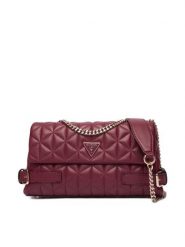 Guess Torebka Paisleigh HWQG98 83210 Bordowy. Czerwone torebki wizytowe damskie Guess, z aplikacjami, ze skóry, bez dodatków. Za 589.99 zł.