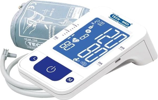 Ciśnieniomierz TMA-CONTROL 3 TECH-MED z funkcją mowy, pomiar podczas pompowania, pamięć 2x120, 22-42 cm. Ciśnieniomierze Tech-Med. Za 99.00 zł.