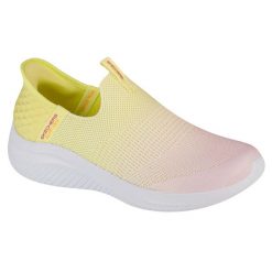 Buty sportowe Sneakersy damskie, Skechers Slip-Ins Ultra Flex 3.0 - Beauty Blend. Żółte obuwie sportowe damskie Skechers, bez wzorów, bez zapięcia, trekkingowe. Za 359.99 zł.