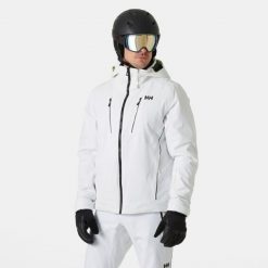 Kurtka narciarska Helly Hansen Alpha 4.0. Białe kurtki sportowe męskie Helly Hansen, na zimę, m, bez wzorów, bez kaptura, narciarskie. W wyprzedaży za 1,676.50 zł.