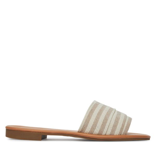 Klapki DeeZee. Brązowe klapki damskie DeeZee, bez wzorów, bez obcasa, bez zapięcia. Za 99.99 zł.