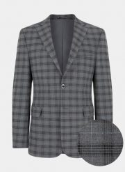 PAKO LORENTE – Marynarka garniturowa P21SF-3G-060-S. Szare garnitury męskie Pako Lorente, s, bez wzorów, z elastanu, bez kołnierzyka, bez ramiączek. Za 139.99 zł.