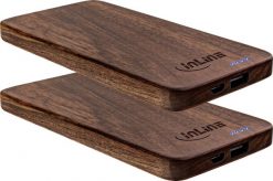 2er InLine® woodplate, USB Powerbank 5.000mAh, mit LED Status Anzeige, Echtholz. Powerbanki InLine. Za 236.76 zł.