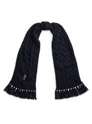 Polo Ralph Lauren Szalik 455P18119001 Granatowy. Niebieskie szaliki damskie Polo Ralph Lauren, bez wzorów, z wełny. Za 599.99 zł.
