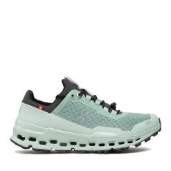 Buty do biegania On. Zielone obuwie sportowe damskie On, bez wzorów, bez zapięcia, do biegania. Za 619.99 zł.