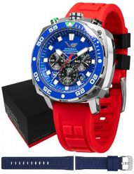Zegarek męski Vostok Europe VK67-650A720SR czerwony. Czerwone zegarki męskie Vostok Europe, bez wzorów. Za 4,175.60 zł.