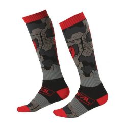 Skarpety rowerowe narciarskie O'Neal Camo V.22 black/red. Czarne skarpety męskie O'NEAL, bez wzorów. Za 89.00 zł.