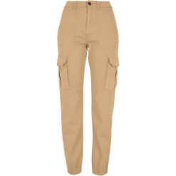 Spodnie Damskie Twill Utility. Brązowe spodnie dresowe damskie Urban Classics, bez wzorów, sportowe, długie. Za 186.99 zł.
