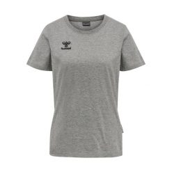 Damska bawełniana koszulka Hummel Move Grid. Szare bluzki damskie Hummel, s, bez wzorów, z bawełny, sportowe, bez kołnierzyka, bez ramiączek. Za 130.00 zł.