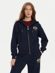Tommy Hilfiger Bluza Varsity WW0WW43850 Granatowy Regular Fit. Niebieskie bluzy damskie Tommy Hilfiger, l, bez wzorów, z bawełny, bez ramiączek, bez kaptura. Za 449.99 zł.