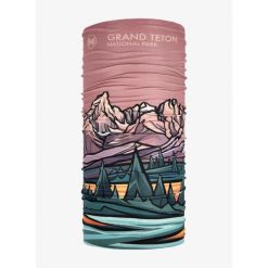 Chusta wielofunkcyjna Buff Coolnet UV National Parks - grand teton. Czerwone szaliki męskie Buff, bez wzorów. Za 83.99 zł.