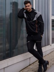 Les Hommes Bluza "Oversize" | LHH702750B | Oversize Hoodie | Mężczyzna | Czarny. Czarne bluzy męskie Les Hommes, m, bez wzorów, z bawełny, bez kaptura. W wyprzedaży za 459.00 zł.