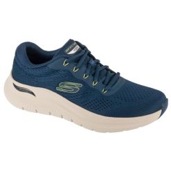 Buty sportowe Sneakersy męskie, Arch Fit 2.0 - The Keep. Niebieskie buty sportowe męskie Skechers, bez wzorów, z materiału, bez zapięcia, trekkingowe. Za 503.00 zł.