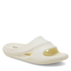 Klapki Sprandi. Białe klapki damskie Sprandi, bez wzorów, bez obcasa, bez zapięcia. Za 49.99 zł.