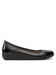 Caprice Baleriny 9-22103-41 Czarny. Czarne balerinki damskie Caprice, bez wzorów, ze skóry, bez obcasa, bez zapięcia. Za 195.99 zł.