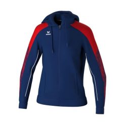 Damska bluza dresowa z kapturem Erima Evo Star. Czerwone bluzy damskie Erima, bez wzorów, z dresówki, eleganckie, bez ramiączek, z kapturem. Za 242.50 zł.