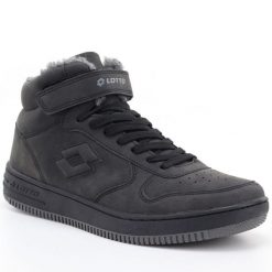 Buty sportowe wysokie ocieplane szare Lotto 2400192U 1119. Szare obuwie sportowe damskie Lotto, bez wzorów, ze skóry ekologicznej, bez zapięcia. Za 179.99 zł.