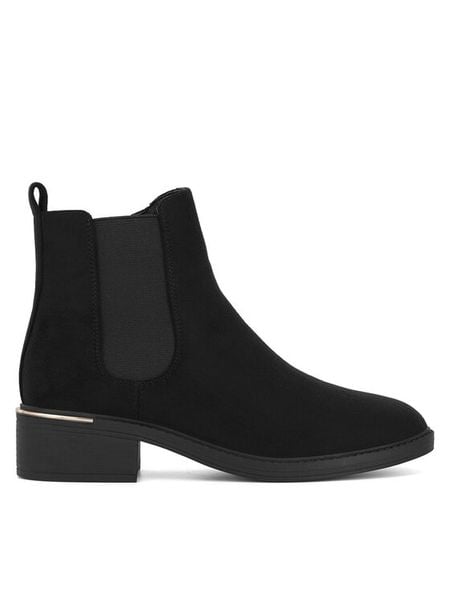 Clara Barson Botki WFA2800-1 Czarny. Czarne botki damskie Clara Barson, bez wzorów, z materiału, bez obcasa, na płaskiej podeszwie, bez zapięcia. Za 139.99 zł.