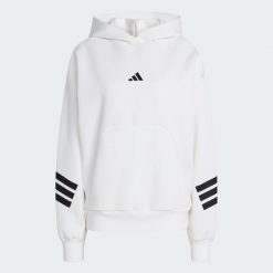 Bluza z kapturem Future Icons 3-Stripes. Zielone bluzy damskie Adidas, s, bez wzorów, z bawełny, bez ramiączek, z kapturem. Za 299.00 zł.