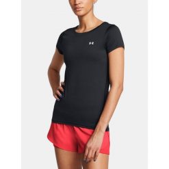 Koszulka Under Armour Tech Mesh damska, czarna. Czarne bluzki damskie Under Armour, m, bez wzorów, z elastanu, sportowe, bez kołnierzyka, bez ramiączek. Za 148.95 zł.