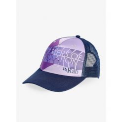 Czapka z daszkiem Rab Trucker Masters Cap - lilac. Fioletowe czapki damskie RAB, bez wzorów, sportowe. Za 105.99 zł.