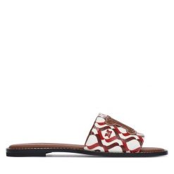 Klapki Max Mara. Brązowe klapki damskie Max Mara, bez wzorów, bez obcasa, bez zapięcia. Za 974.99 zł.