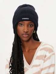 Pinko Czapka Lambkin Cuffia AI 24-25 BLK01 104489 A1CH Granatowy. Niebieskie czapki damskie Pinko, na zimę, bez wzorów, z materiału. Za 379.99 zł.