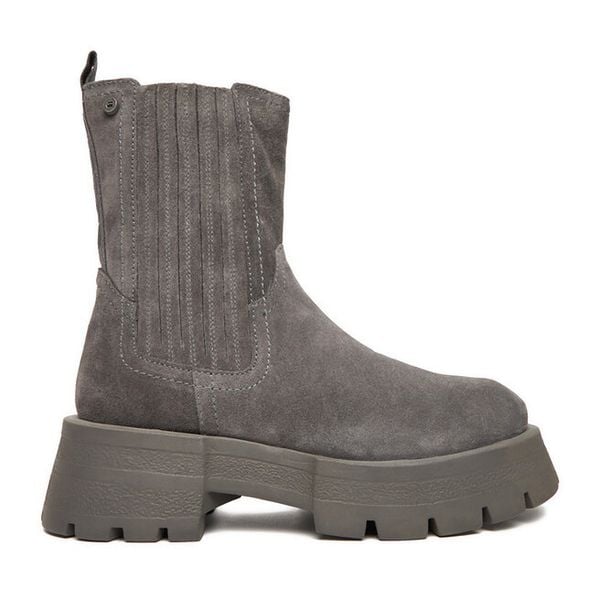 Botki G-Star Raw. Szare botki damskie G-Star Raw, bez wzorów, retro, bez obcasa, na płaskiej podeszwie, bez zapięcia. Za 189.99 zł.