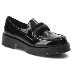 Czarne Półbuty Lemar Eleganckie Skórzane Buty. Czarne półbuty damskie Lemar, bez wzorów, ze skóry, biznesowe, bez obcasa, bez zapięcia. Za 305.99 zł.