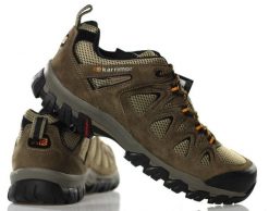Buty trekkingowe męskie Karrimor Aerator K905 TPE. Brązowe trekkingi męskie Karrimor, z materiału, bez zapięcia. Za 309.99 zł.