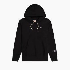 Damska bluza Champion Hooded Sweatshirt 113350-KK001. Czarne bluzy damskie Champion, xs, bez wzorów, z bawełny, bez ramiączek, z kapturem. Za 282.95 zł.