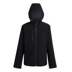 Kurtka Softshellowa Męska 2 Warstwy. Czarne kurtki męskie Regatta, m, bez wzorów, z materiału, z kapturem, trekkingowe. Za 176.99 zł.