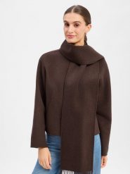 Comma sweter wełniany Kobiety brązowy, XS. Brązowe swetry nierozpinane damskie comma, xs, bez wzorów, z wełny, eleganckie, bez kołnierzyka, bez ramiączek. Za 799.95 zł.