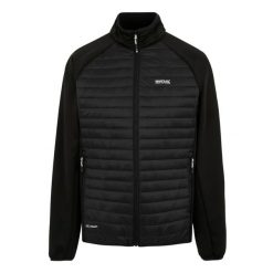 Męska Kurtka Hybrydowa Clumber. Czarne kurtki męskie Regatta, na zimę, m, bez wzorów, z elastanu, wakacyjne, bez kaptura. Za 207.99 zł.